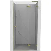 Mexen Lunar L douchedeur draaideur rechts 80 , transparant, goud - 834L-080-000-50-00-P