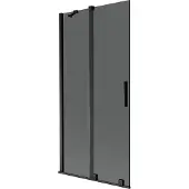 Mexen Velar badwand 2-delige schuifbare 95 x 150 , grafiet, zwart - 896-095-000-41-70