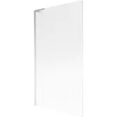 Mexen Next L badwand 1-delig 100 x 150 , streepjes, chroom - 895-100-000-03-09-01