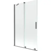 Mexen Velar tweedelige verschuifbare badwand 110 x 150 , transparant, kanonmetaal - 896-110-000-01-95