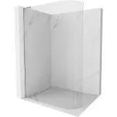 Mexen Kioto-R L gebogen inloopdouchewand 100 x 200 , transparant, chroom - 800-100-103-01-06