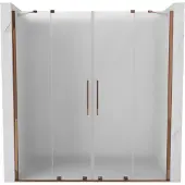Mexen Velar Duo schuifdeur 180 , matglas, roze goud - 871-180-000-32-60