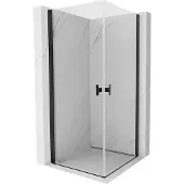 Mexen Mist-B Duo draaideur douchecabine 85 x 85 , transparant, zwart - 8A2-085-085-70-00