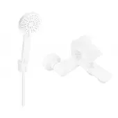 Mexen Royo R40 badkraan met doucheset, wit - 7223R40-20