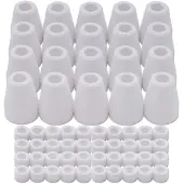 Spactz 60 stuks verbruiksartikelen aluminiumoxide keramiek schildbeker 18204 & gasring 18785
