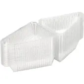 Torribaly 50 stuks taartpuntcontainers met scharnierend deksel, wegwerptaartdozen, individuele cheesecakecontainers, taartdragers