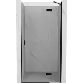 Mexen Mist-H douchedeur scharnierend rechts 85 , transparant, zwart - 8A5-085-000-70-00-P