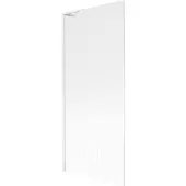 Mexen Next L badwand 1-deurs 80 x 150 , strepen, wit - 895-080-000-03-09-20