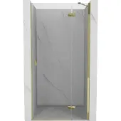 Mexen Mist-H douchedeur scharnierend rechts 120 , transparant, goud - 8A5-120-000-50-00-P