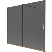 Mexen Velar badwandafscheider 2-delige schuifdeur 180 x 150 , grafiet, roségoud - 896-180-000-41-60