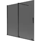 Mexen Velar badwand 2-delige schuifdeur 160 x 150 , grafiet, zwart - 896-160-000-41-70