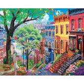 White Mountain PUZZLES Lente in de Stad Puzzel, 1 EA