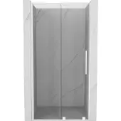 Mexen Velar L schuifdouchedeur 120 , transparant, wit - 871-120-003-01-20