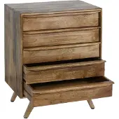 MCW Highboard -L96, ladekast buffetkast laden massief hout mango 81x65x43cm MVG-gecertificeerd