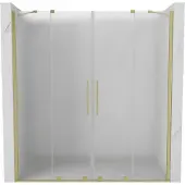 Mexen Velar Duo schuifdeuren douche 180 , ijs, goud geborsteld - 871-180-000-32-55
