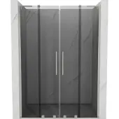 Mexen Velar L Duo schuifdouchedeur 140 , grafiet, geborsteld nikkel - 871-140-003-42-97