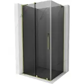 Mexen Velar L schuifbare douchecabine 110 x 80 , grafiet, goud - 871-110-080-43-50