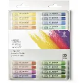 Winsor & Newton 1890002 Oliepastel Set – 30 stuks, hooggepigmenteerd, expressieve oliepastels in metalen doos
