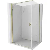Mexen Mist-B scharnierde douchecabine 70 x 120 , transparant, goud - 8A2T-070-120-50-00