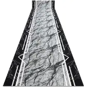 Rugsx Vloerbekleding met rubber bekleed 110 cm MARMER, steen grijskleuring 110x610 cm