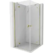 Mexen Mist-H Duo douchecabine draaideur 85 x 85 , transparant, goud - 8A5-085L-085P-50-00