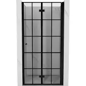 Mexen Mist-F opvouwbare douchedeur rechts 75 , zwart raster, zwart - 8A6-075-000-70-77-P