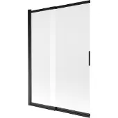 Mexen Fox badwand 2-delige schuif 120 x 150 , matglas, zwart - 891-120-002-70-30