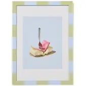 HEMA Fotolijst 21x29.7cm hout strepen (blauw)