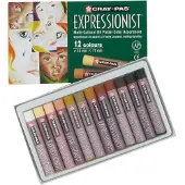 Sakura Cray-Pas Expressionist Multi-Cultural Oil Pastel Set - Soft Oil Pastels for Artists - 12 Colors