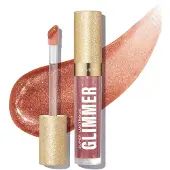 Revlon Super Lustrous Glimmer Gloss Non-Sticky Lip Gloss High-Shine Finish Plant-Based Glitter 005 Glazed Almond 0.13 fl oz