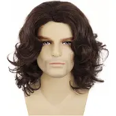 Exogio Korte Krullende Bruine Pruik Halloween Cosplay Anime Kostuum