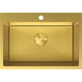 Mexen Solix roestvrijstalen gootsteen 1-kompartment 650 x 450 , gouden HC - 6403651000-55HC