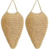 Jojomino 2-pack grote gehaakte wespennestafweer, hangende nep-lokvogel