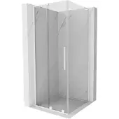 Mexen Velar L schuifdouchecabine 90 x 90 , transparant, wit - 871-090-090-03-20