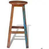 Helloshop26 Design barstoel, zitmeubel, gerecycled massief hout 1202065