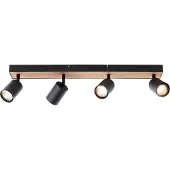 Brilliant Jello Wood G93071/76 LED-plafondspot LED GU10 Energielabel: G (A - G) 4.5 W Hout, Zwart