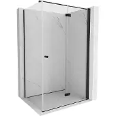 Mexen Mist-F inklapbare douchecabine rechts 80 x 100 , transparant, zwart - 8A6T-080-100-70-00-P