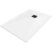Mexen Stone+ rechthoekige composietdouchebak 120 x 70 , wit, zwarte afdekking - 44107012-B