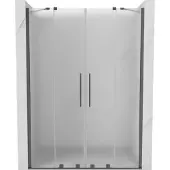 Mexen Velar Duo schuifdouchedeuren 140 , matglas, gun metal - 871-140-000-32-95