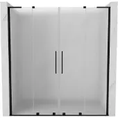 Mexen Velar L Duo schuifdouchedeuren 200 , matglas, zwart - 871-200-003-32-70