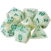 Chessex Marble Green/Dark Green Polydice (7)