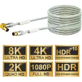 Schwaiger 15m 90° gehoekt IEC antennekabel 110db TV coaxkabel coax-kabel