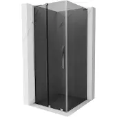Mexen Velar L schuifdouchecabine 90 x 90 , grafiet, chroom - 871-090-090-43-01