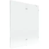 Mexen Lunar douchewand 2-delig rechts 140 x 150 , transparant, wit - 897-140-100-20-00-P