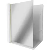 Mexen Kioto L douchewand Walk-in 100 x 200 , spiegel, goud - 800-100-103-50-50