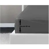 Lovely Home Verstelbaar onderlaken Lovely Home Donker grijs 180 x 200 180 x 200 cm