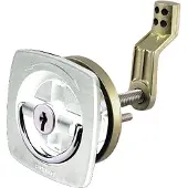Perko 0931DP1WHT Flush-Mount Vergrendelingssluiting met Offset Cam Bar en Flexibele Polymer Strike - Wit