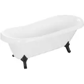 Mexen Retro vrijstaande badkuip 170 x 75 , wit, zwarte poten - 53251707500-70
