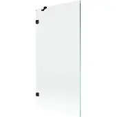 Mexen Lunar badscherm 1-delig 90 x 150 , transparant, zwart - 897-090-000-70-00