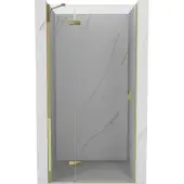 Mexen Mist-H douchedeur, scharnierend links 80 , transparant, goud - 8A5-080-000-50-00-L